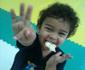 Little boy at Santa Monica Babysitting